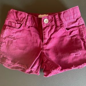 Children’s Place Distressed Shorts - Burgundy (Plum) Size 6 Shorts